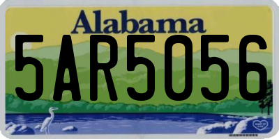 AL license plate 5AR5056