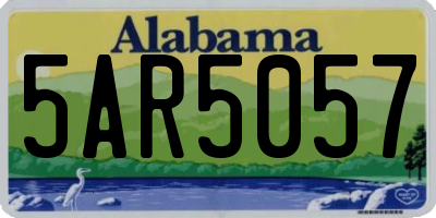 AL license plate 5AR5057