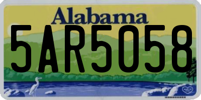 AL license plate 5AR5058