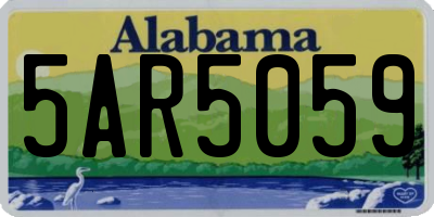 AL license plate 5AR5059