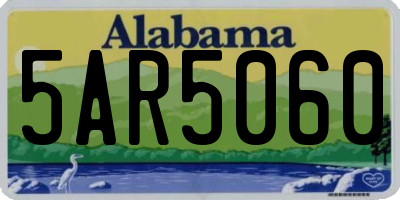 AL license plate 5AR5060