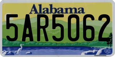 AL license plate 5AR5062