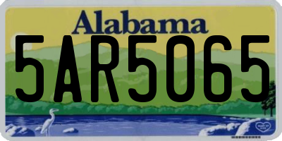 AL license plate 5AR5065