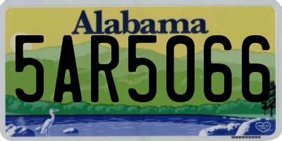 AL license plate 5AR5066