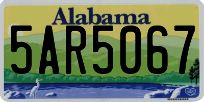 AL license plate 5AR5067