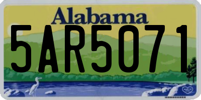 AL license plate 5AR5071