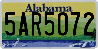 AL license plate 5AR5072
