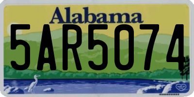 AL license plate 5AR5074