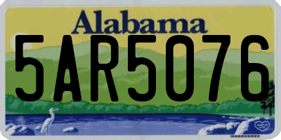 AL license plate 5AR5076