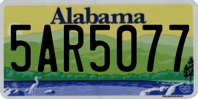 AL license plate 5AR5077