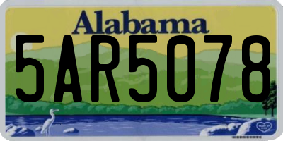 AL license plate 5AR5078