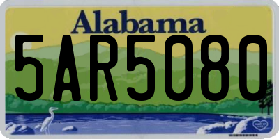 AL license plate 5AR5080