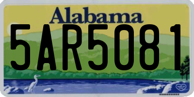 AL license plate 5AR5081