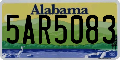 AL license plate 5AR5083