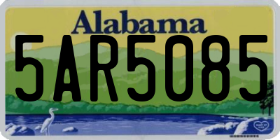 AL license plate 5AR5085