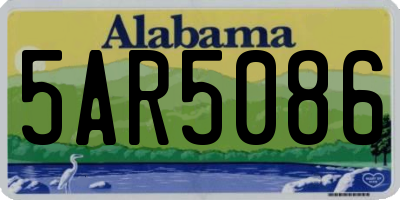 AL license plate 5AR5086