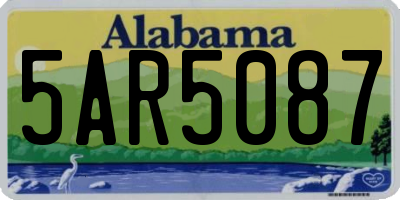 AL license plate 5AR5087