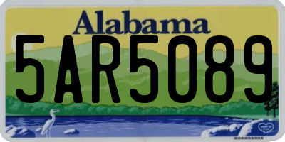 AL license plate 5AR5089