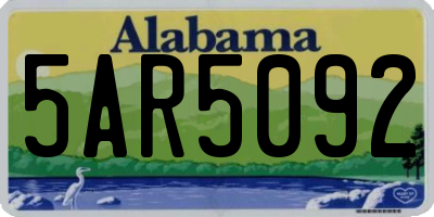 AL license plate 5AR5092