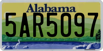 AL license plate 5AR5097