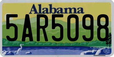 AL license plate 5AR5098