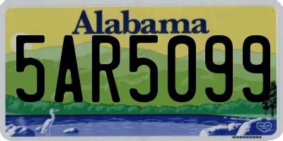 AL license plate 5AR5099