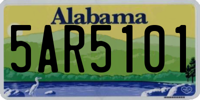 AL license plate 5AR5101