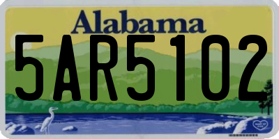 AL license plate 5AR5102