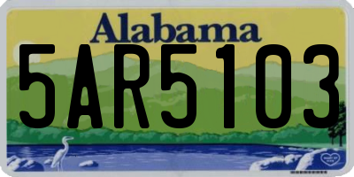 AL license plate 5AR5103