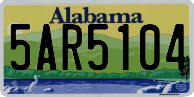 AL license plate 5AR5104