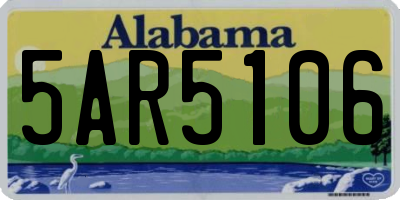 AL license plate 5AR5106