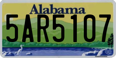 AL license plate 5AR5107