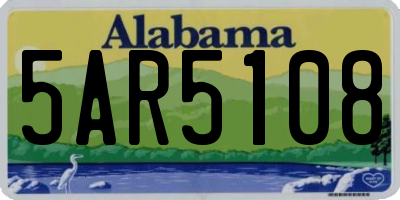 AL license plate 5AR5108