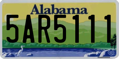 AL license plate 5AR5111