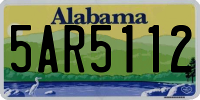 AL license plate 5AR5112