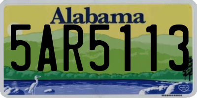 AL license plate 5AR5113