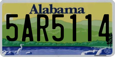 AL license plate 5AR5114