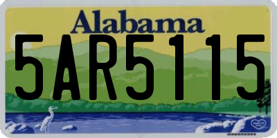 AL license plate 5AR5115