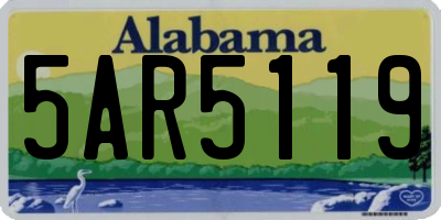 AL license plate 5AR5119
