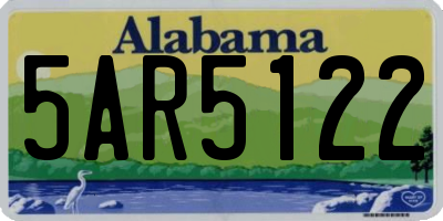 AL license plate 5AR5122