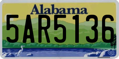 AL license plate 5AR5136