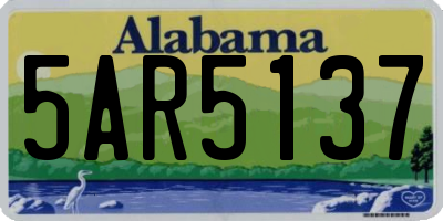 AL license plate 5AR5137