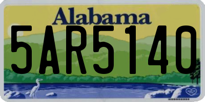AL license plate 5AR5140