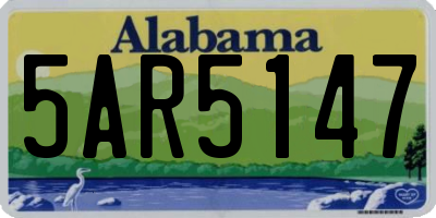 AL license plate 5AR5147