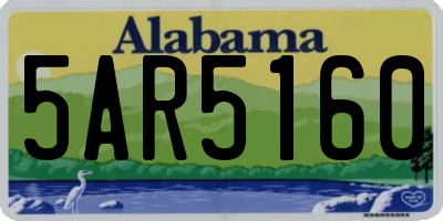 AL license plate 5AR5160