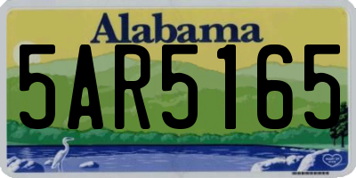 AL license plate 5AR5165