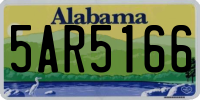 AL license plate 5AR5166