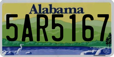 AL license plate 5AR5167