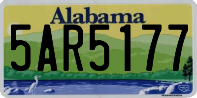 AL license plate 5AR5177