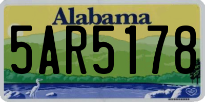 AL license plate 5AR5178